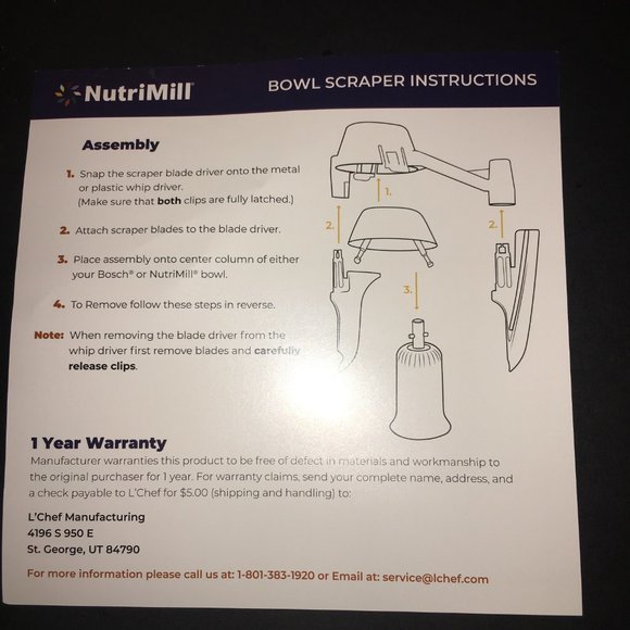 COPY - NutriMill Bowl Scraper made for BOSCH and NutriMill - Picture 10 of 14